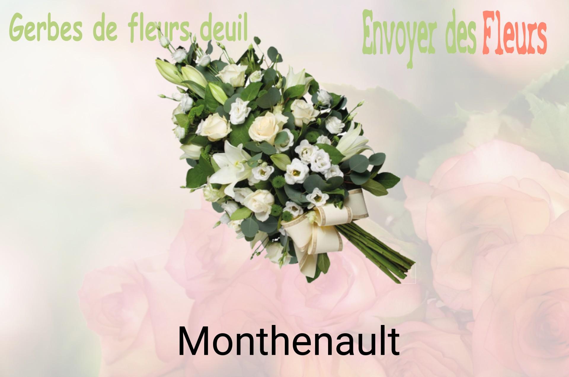 Gerbe de fleurs de deuil livrée à Monthenault